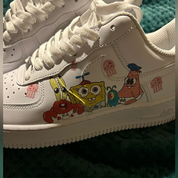 DripCreationz SpongeBob AF1s - Picture 4 of 6